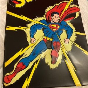 Vintage metal Superman art